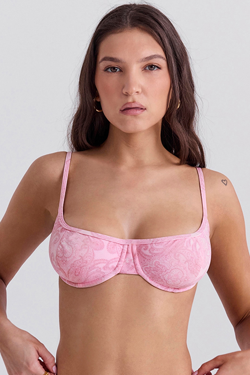 Antibes  Pink Paisley Underwired Bikini Top — image 3