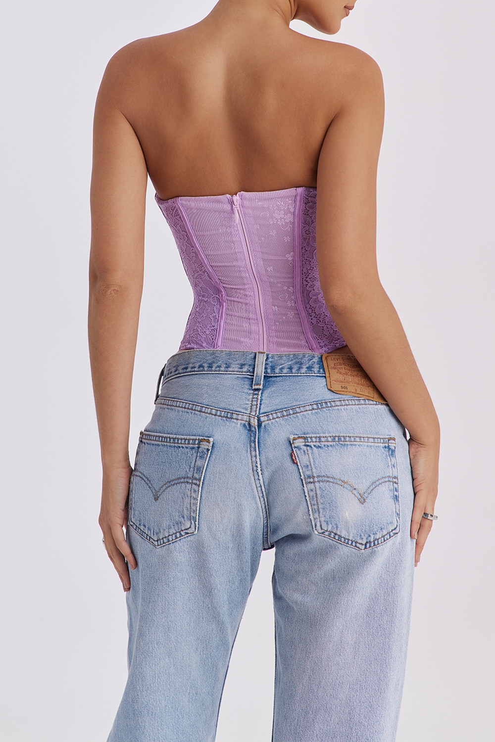 Mistress Rocks Orchid Lace Underwired Corset - SALE — image 8