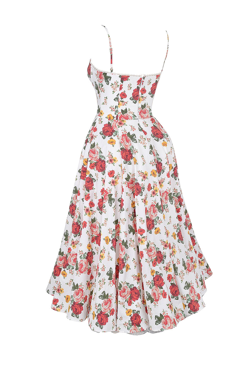 Mademoiselle  Italian Rose Print Tulle Midi Dress — image 19