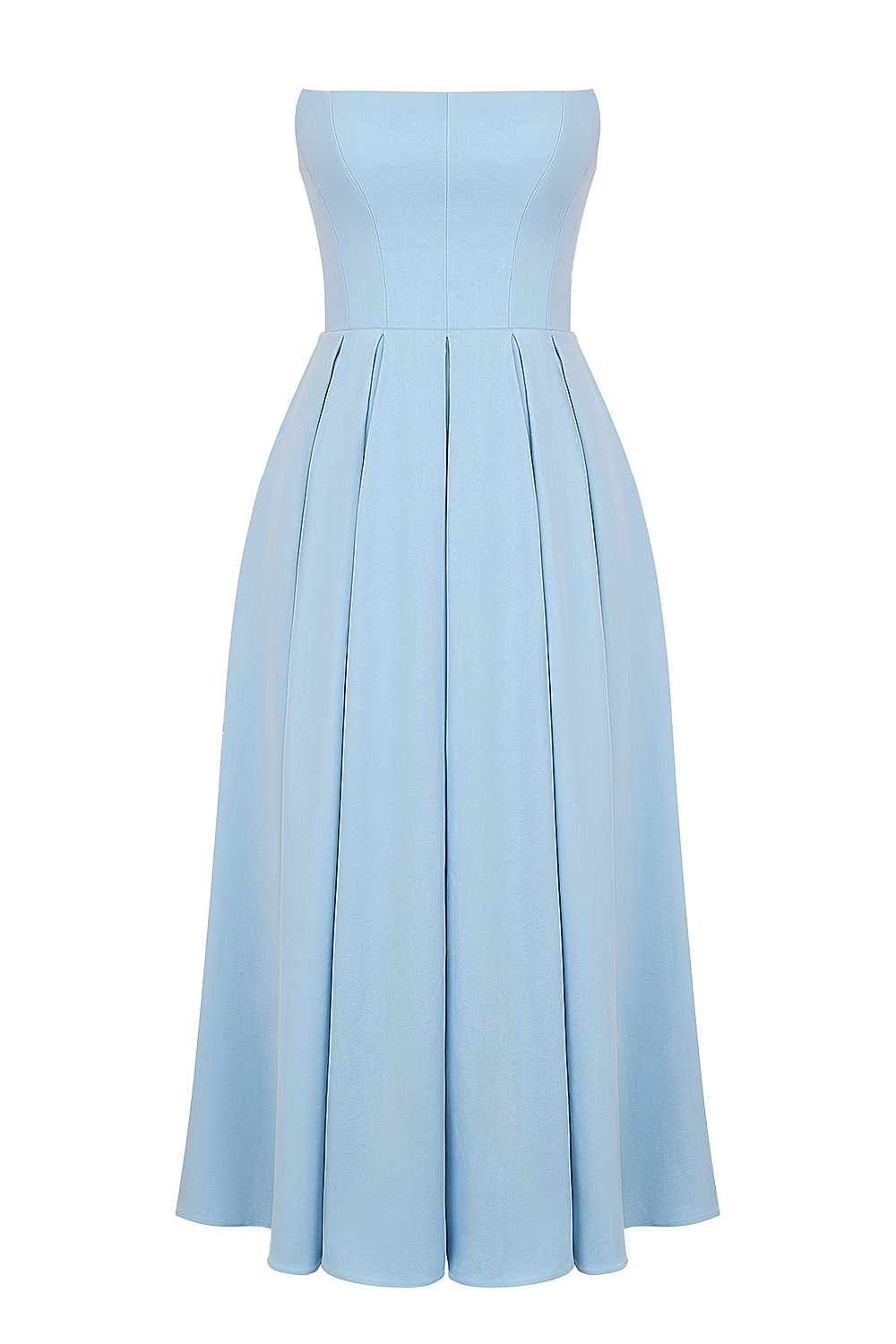 Audrey  Tuscan Blue Strapless Midi Sundress — image 10