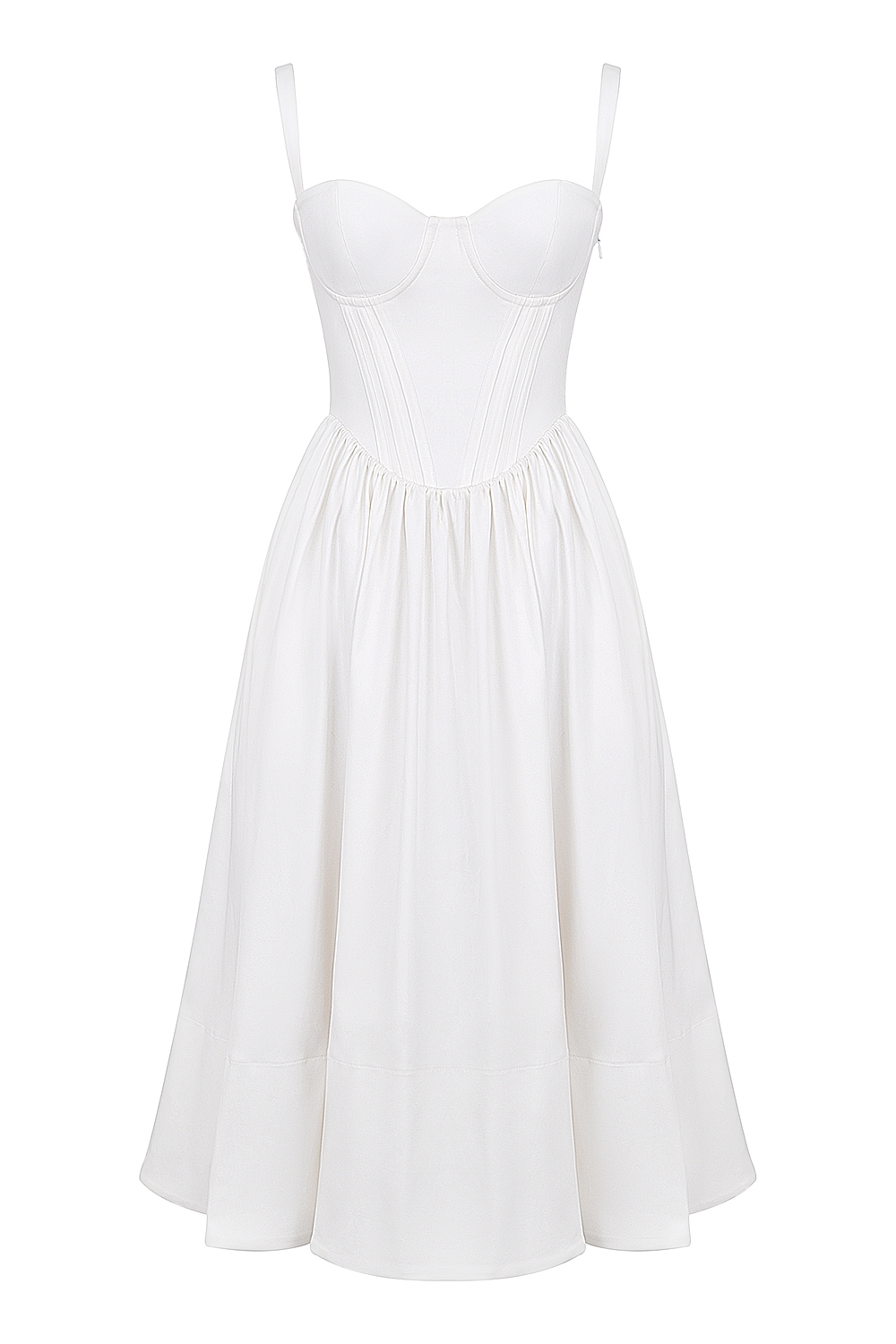 Kelly  White Corset Midi Sundress — image 16