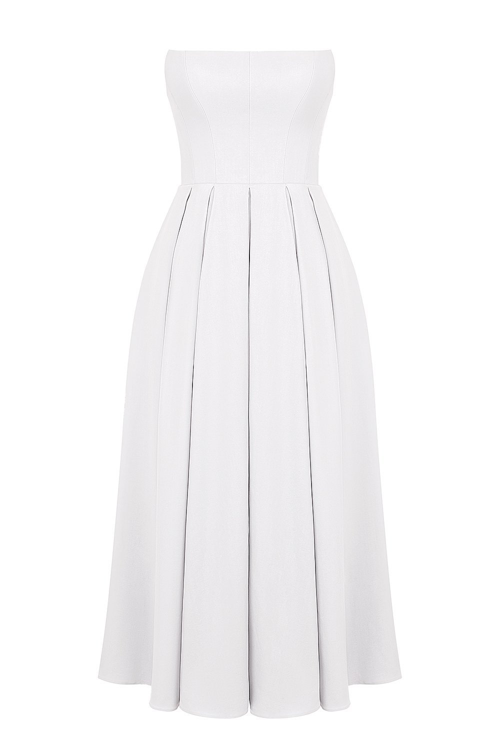 Audrey  White Strapless Midi Sundress — image 14