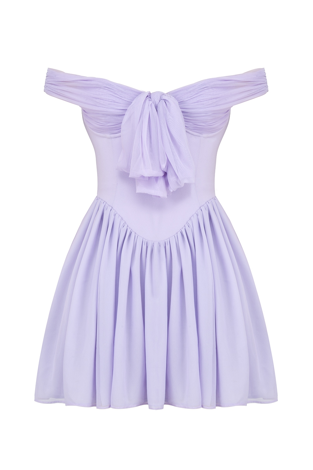 Soleil  Orchid Off Shoulder Mini Dress — image 10