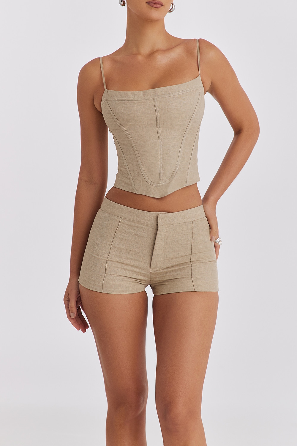 Mistress Rocks Stone Tailored Shorts - SALE