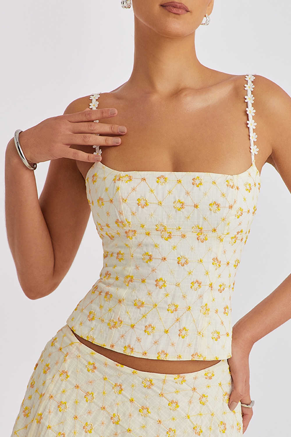 Mistress Rocks Cloud Floral Embroidered Top - SALE