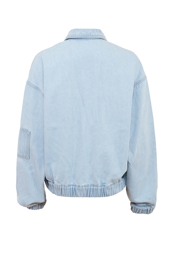 Mistress Rocks Blue Denim Oversized Bomber Jacket - SALE — image 11