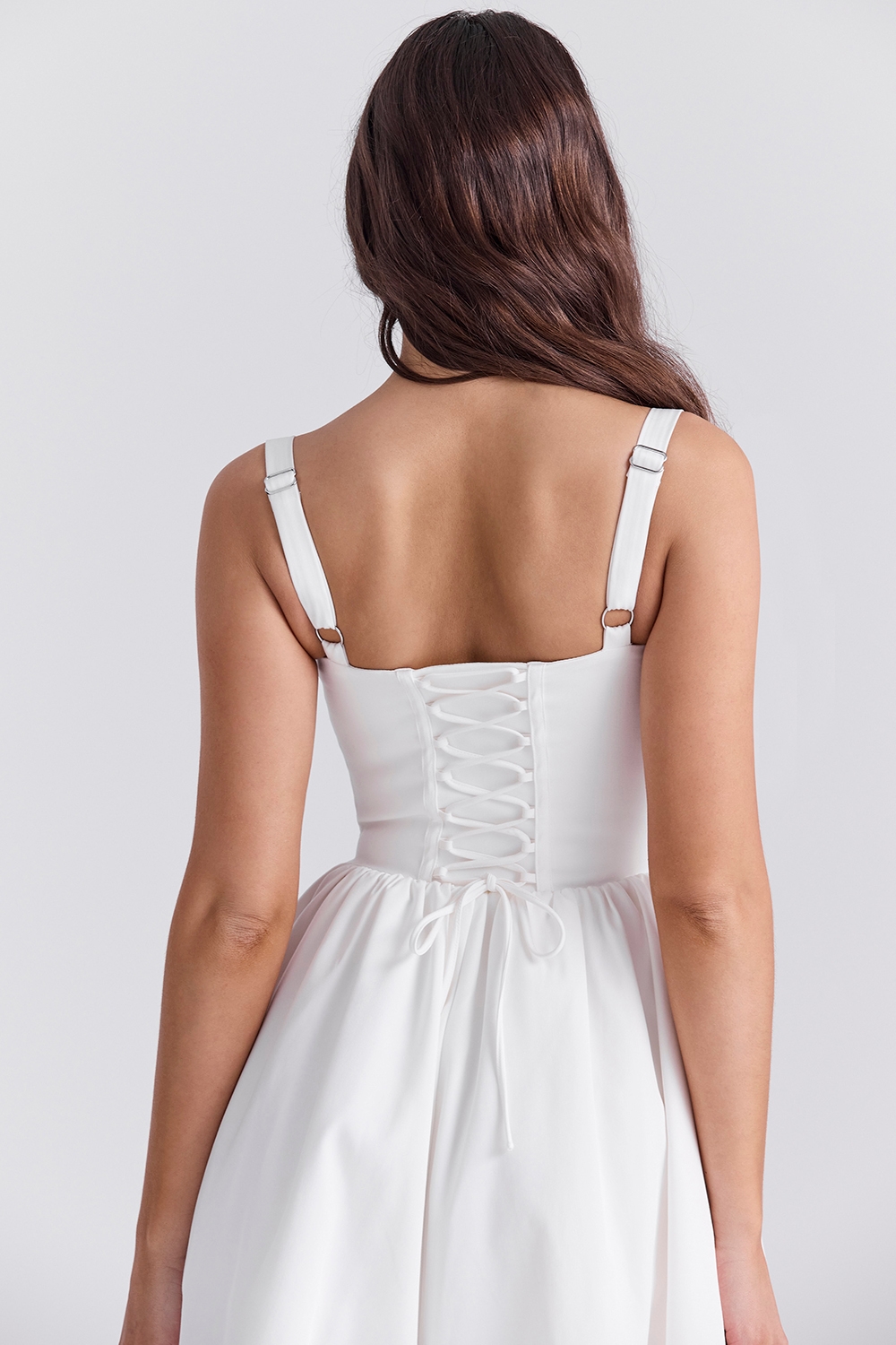 Kelly  White Corset Midi Sundress — image 10