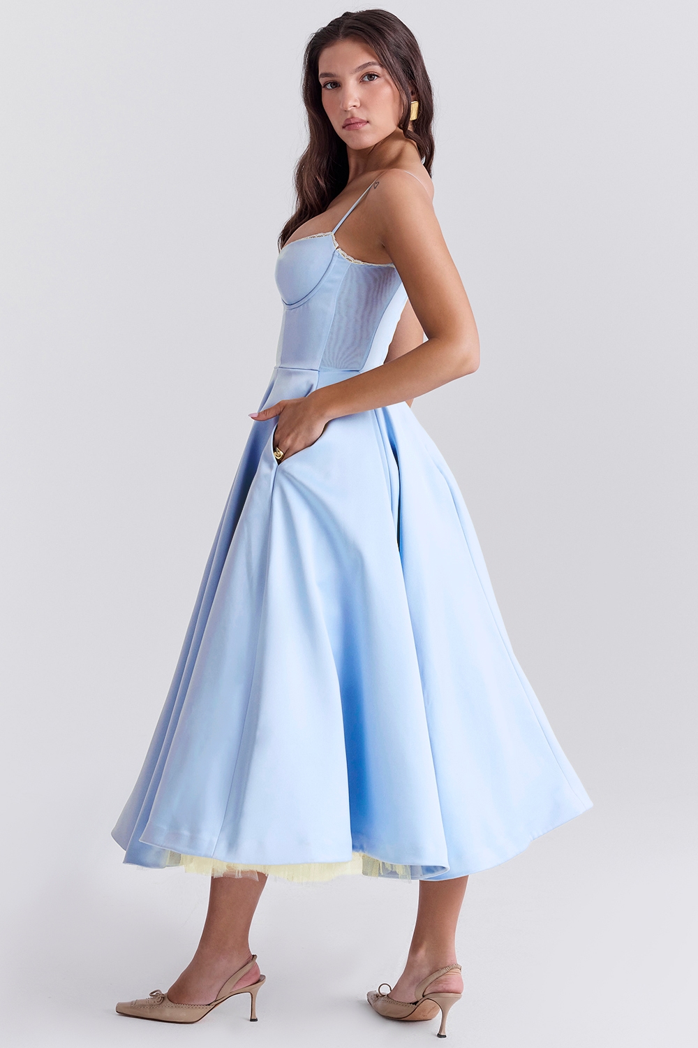 Mademoiselle  Cinderella Blue Tulle Midi Dress — image 8