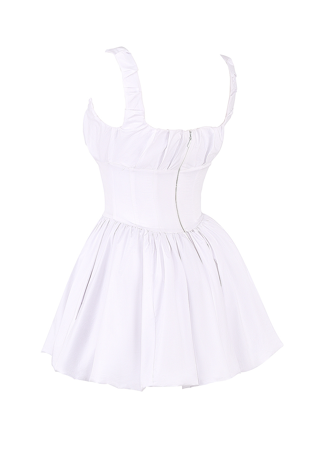 Le Puff  White Cotton Tulle Mini Dress — image 12