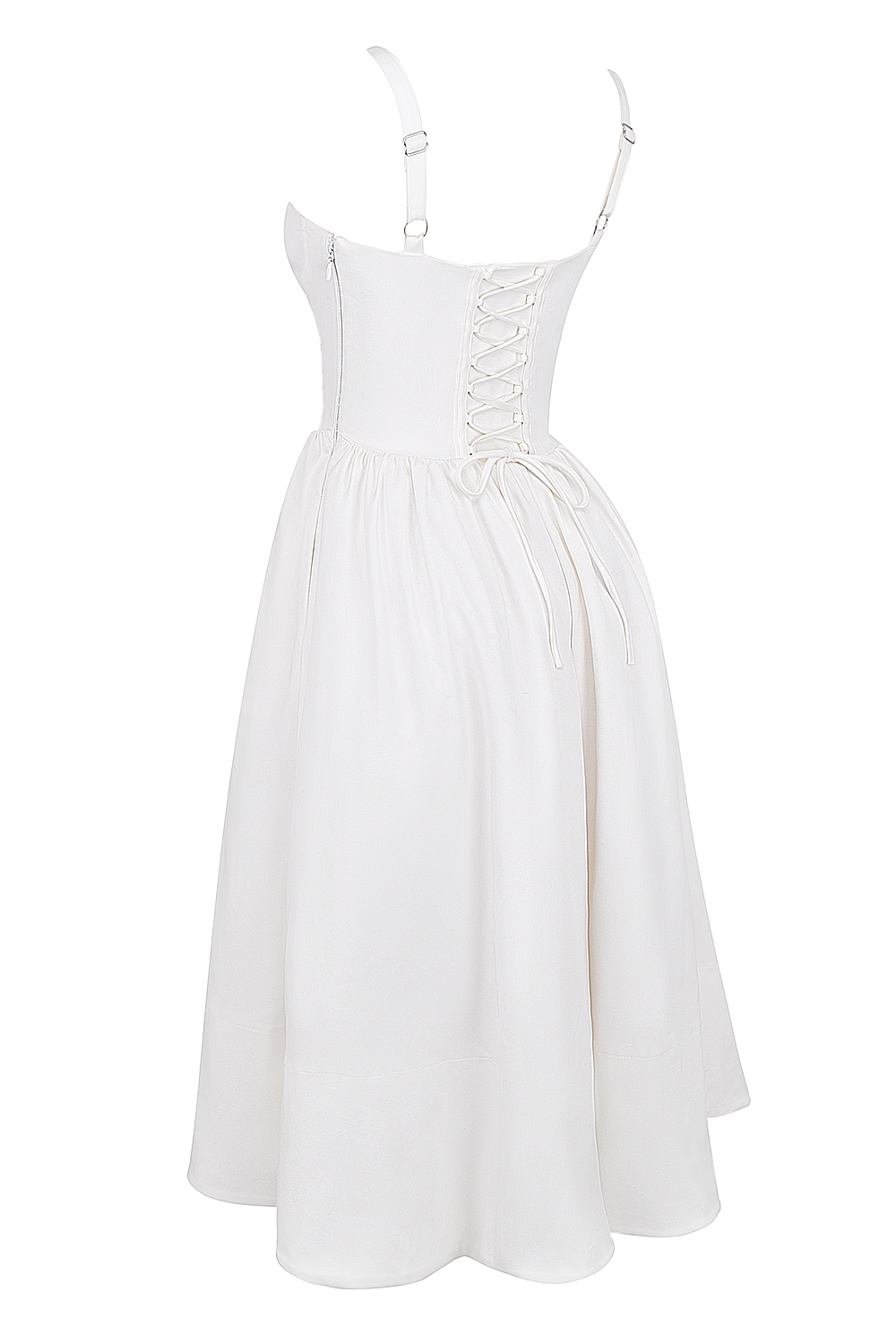 Kelly  White Corset Midi Sundress — image 17