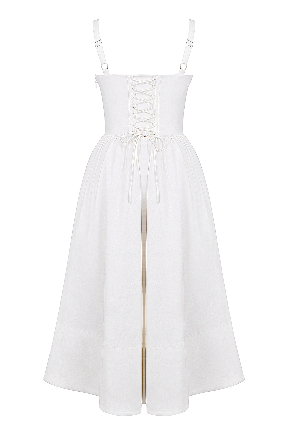 Kelly  White Corset Midi Sundress — image 18