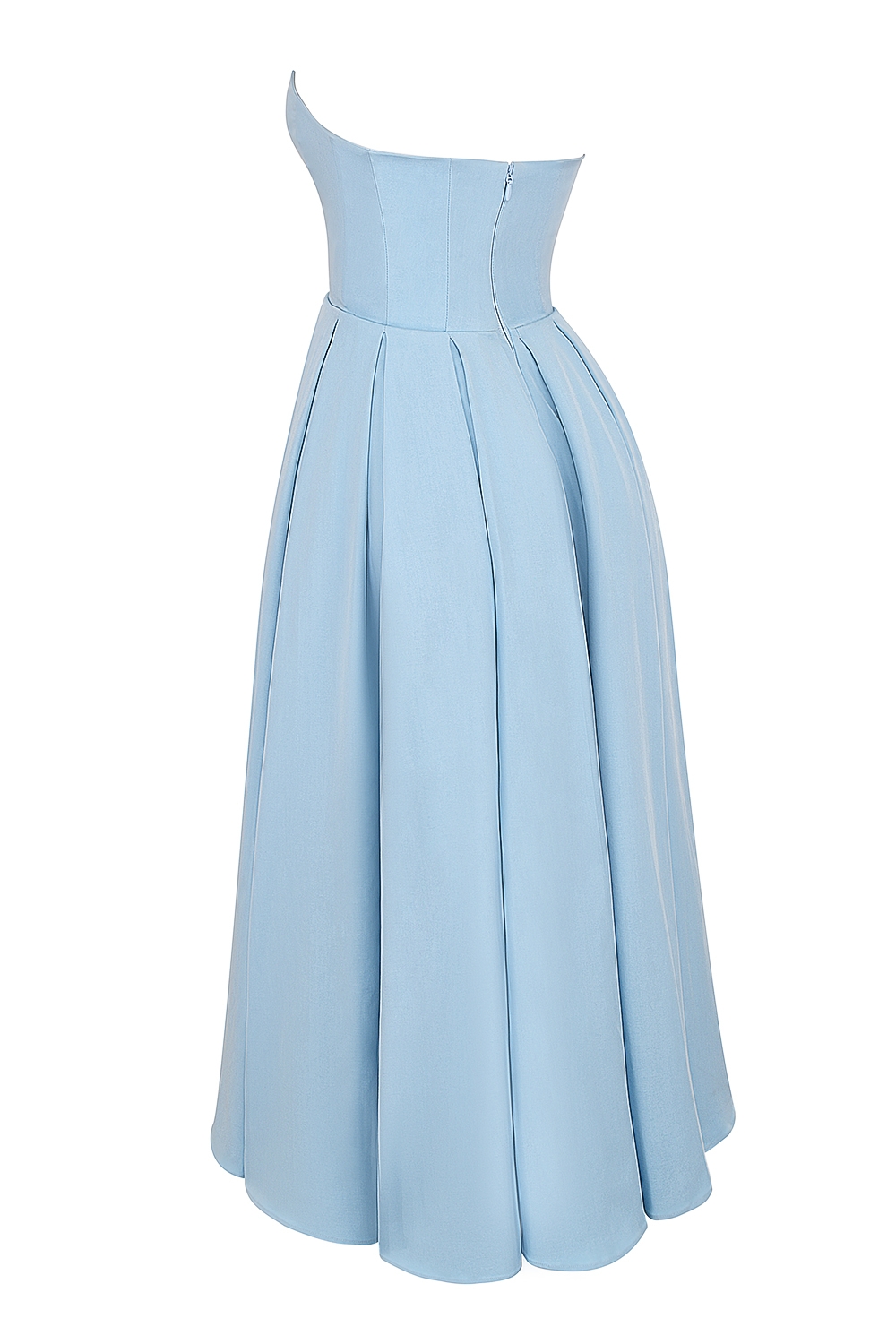 Audrey  Tuscan Blue Strapless Midi Sundress — image 11