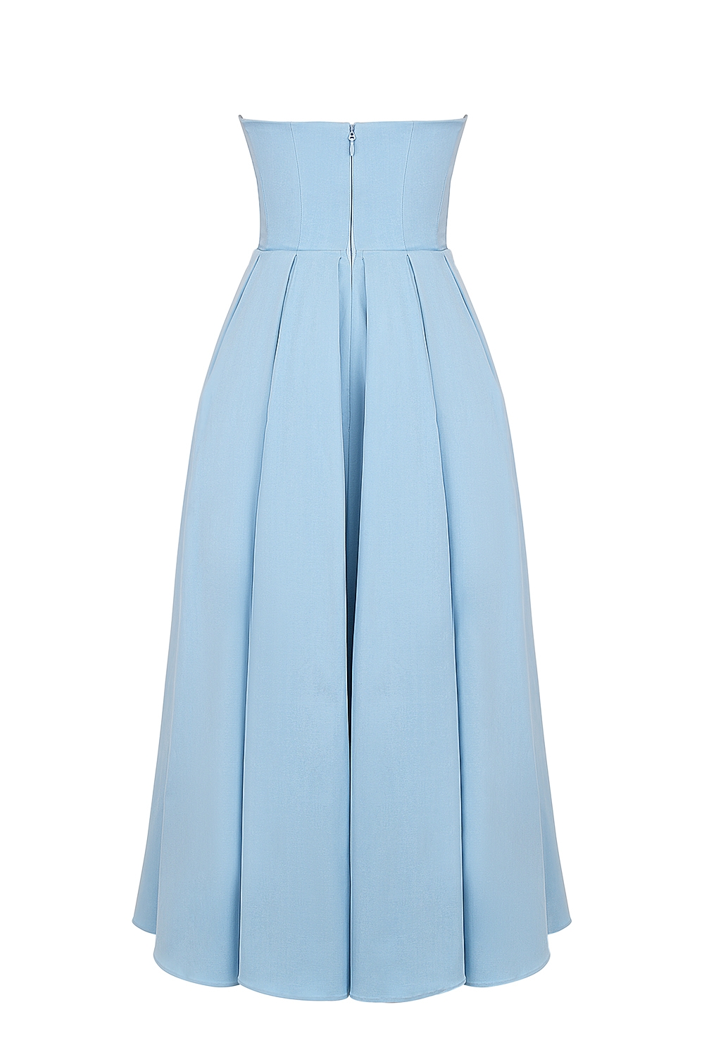 Audrey  Tuscan Blue Strapless Midi Sundress — image 12