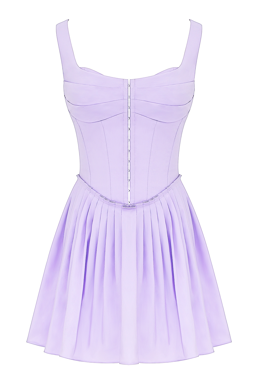 Cupid  Orchid Pleated Cotton Mini Dress — image 8