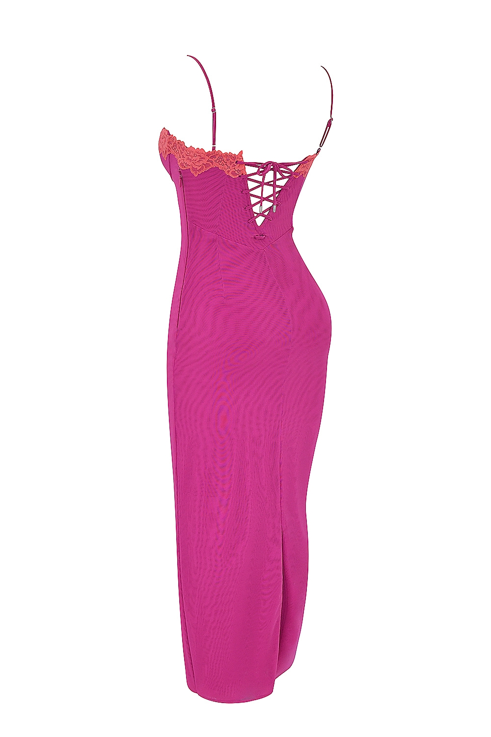 Aiza  Raspberry Lace Trimmed Maxi Dress — image 11