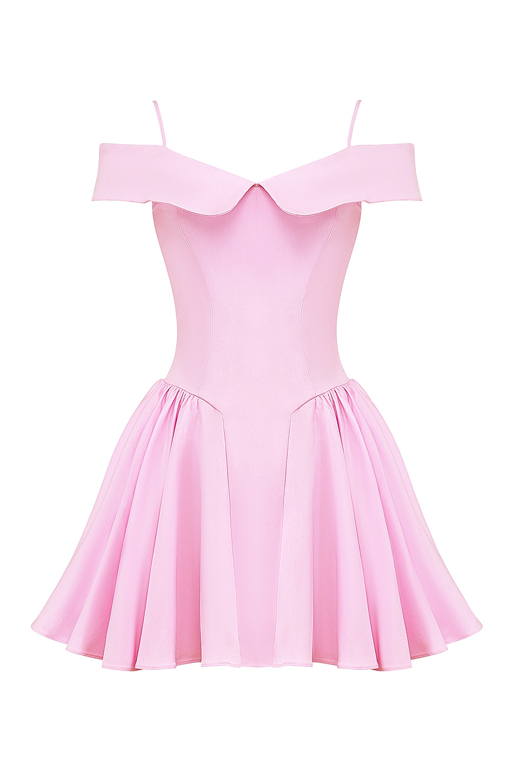Elida  Cotton Candy Twill Off Shoulder Mini Dress — image 8