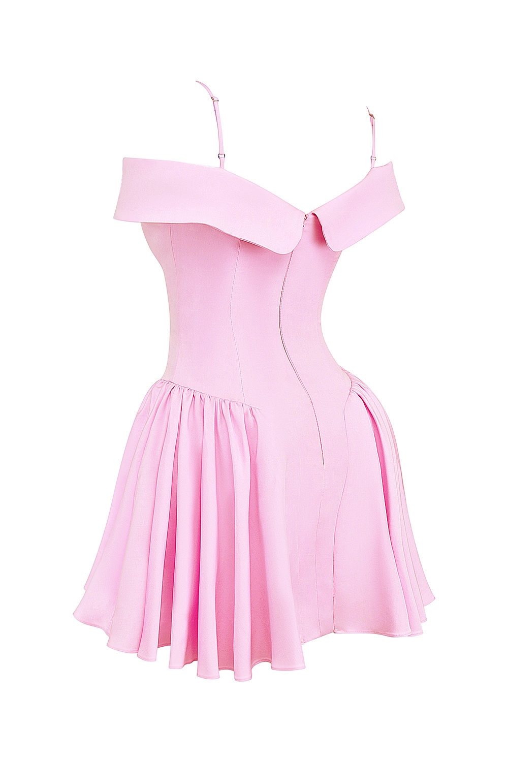 Elida  Cotton Candy Twill Off Shoulder Mini Dress — image 9