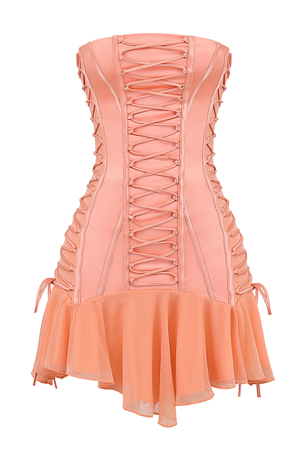 Sirena  Sorbet Satin Strapless Mini Dress — image 11