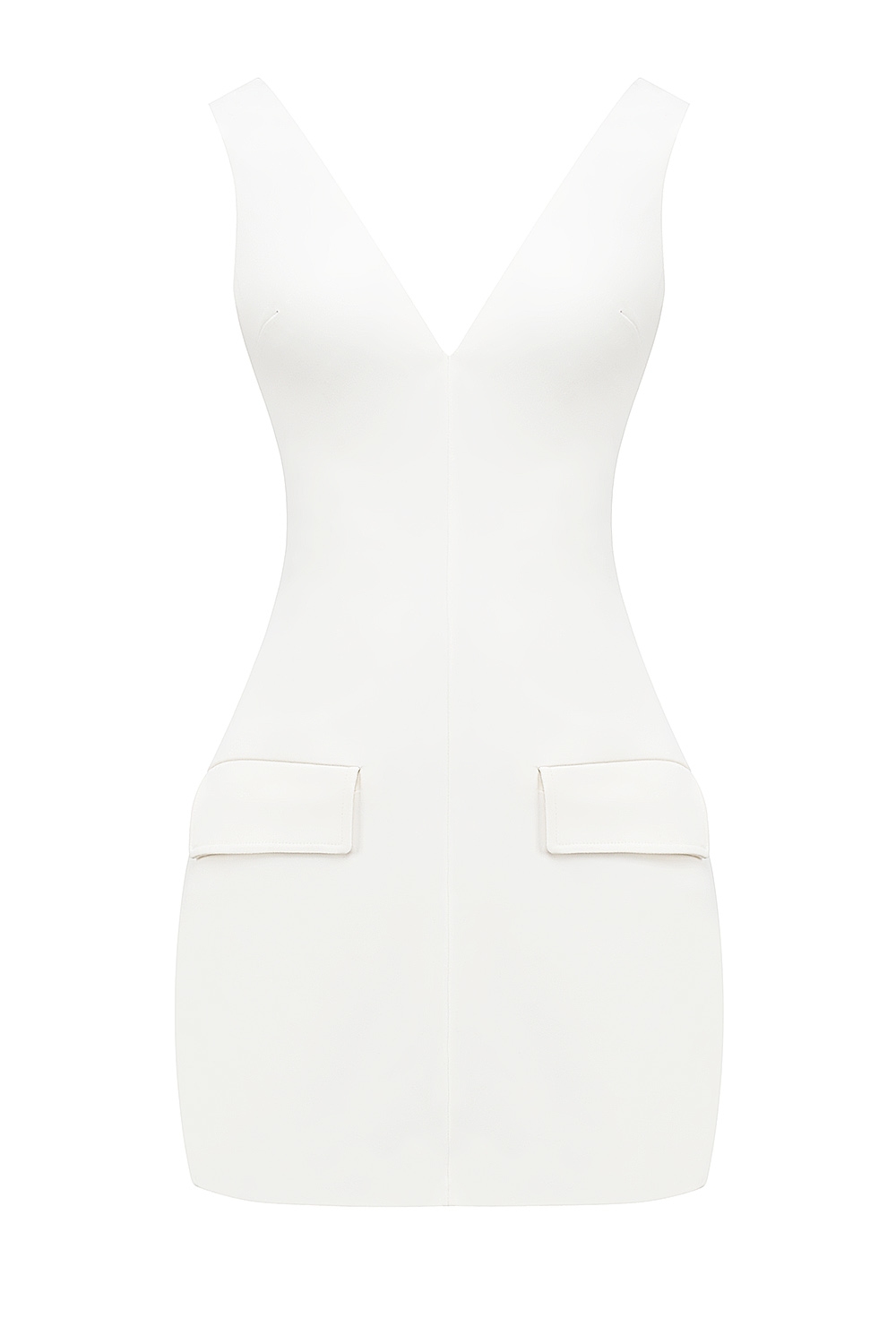 Olympia  White Plunge Mini Dress — image 10