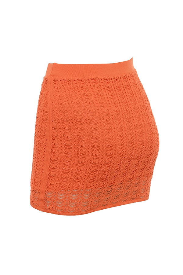 Mistress Rocks Tangerine Dainty Knit Mini Skirt - SALE — image 12