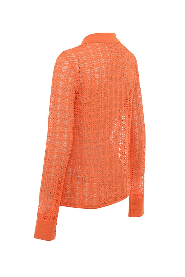 Mistress Rocks Tangerine Dainty Knit Relaxed Shirt - SALE — image 12