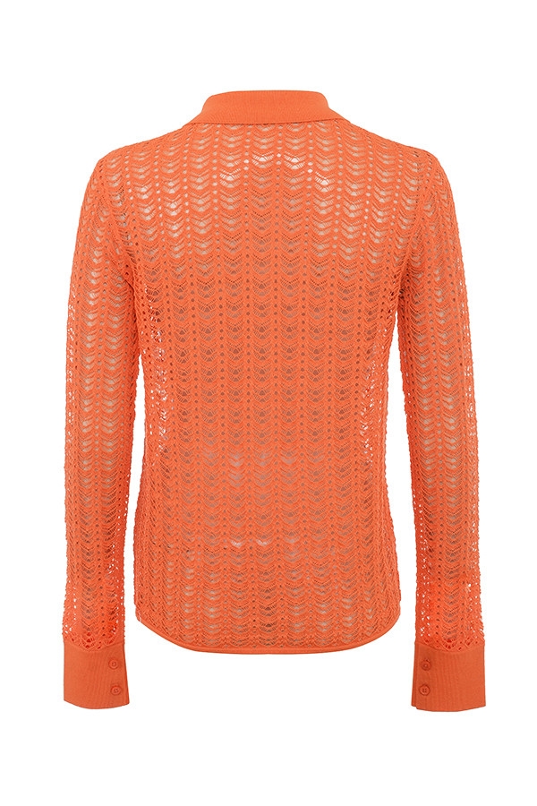 Mistress Rocks Tangerine Dainty Knit Relaxed Shirt - SALE — image 13