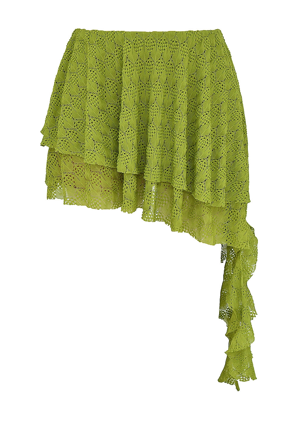 Mistress Rocks Lime Knit Layered Mini Skirt - SALE — image 10
