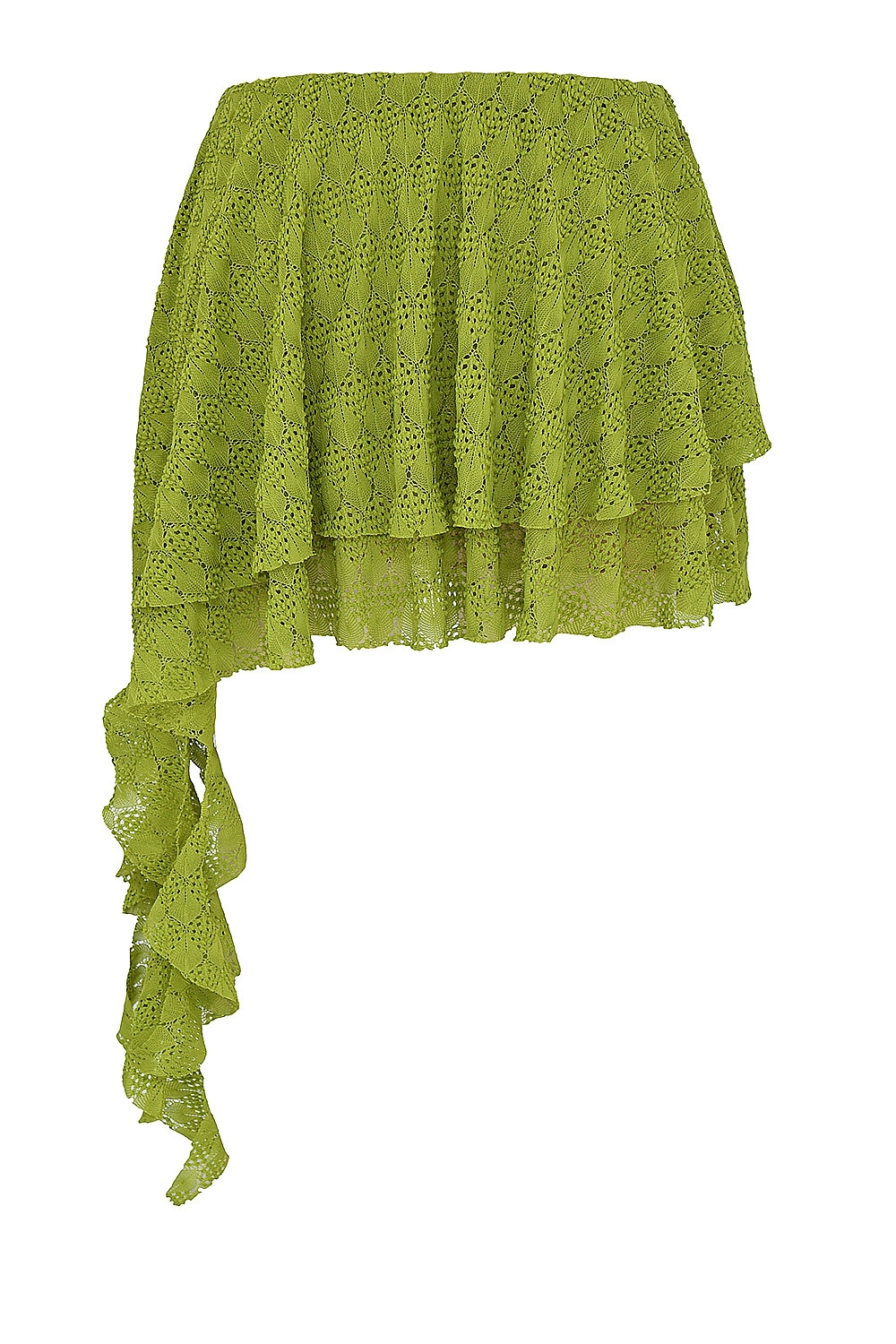 Mistress Rocks Lime Knit Layered Mini Skirt - SALE — image 12