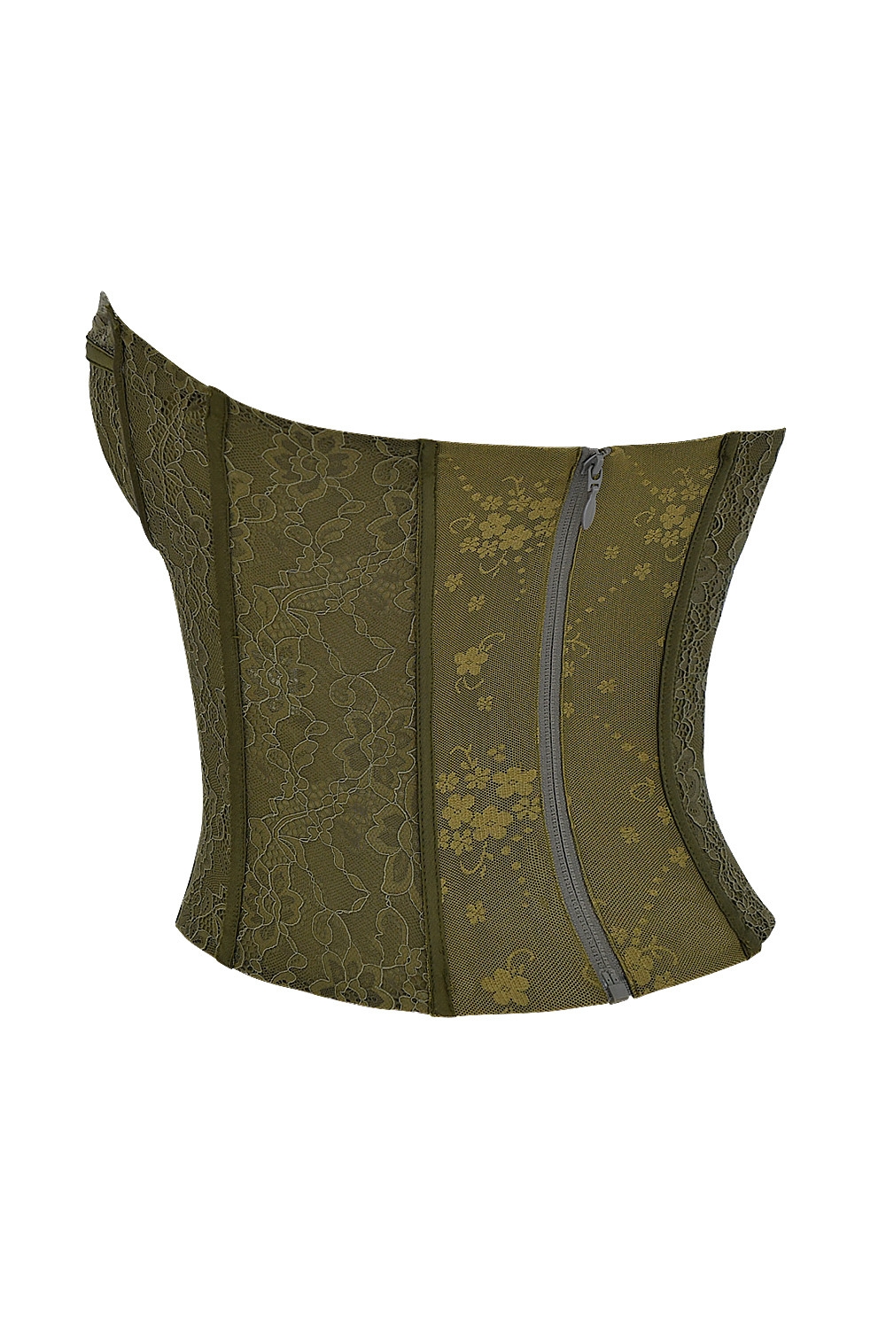 Mistress Rocks Olive Green Lace Underwired Corset - SALE — image 11