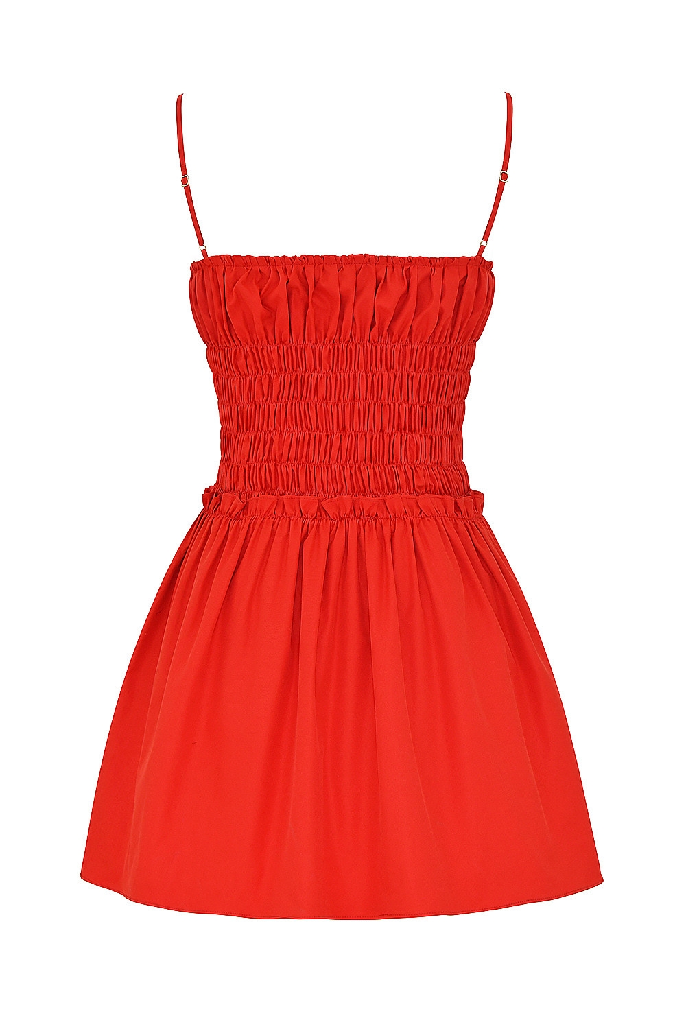 Mistress Rocks Red Shirred Gathered Mini Dress - SALE — image 13