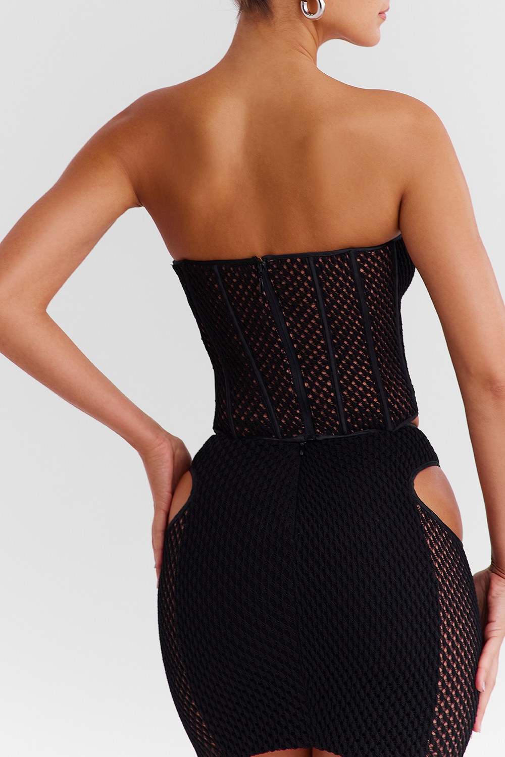 Mistress Rocks Black Knit Strapless Corset - SALE — image 9