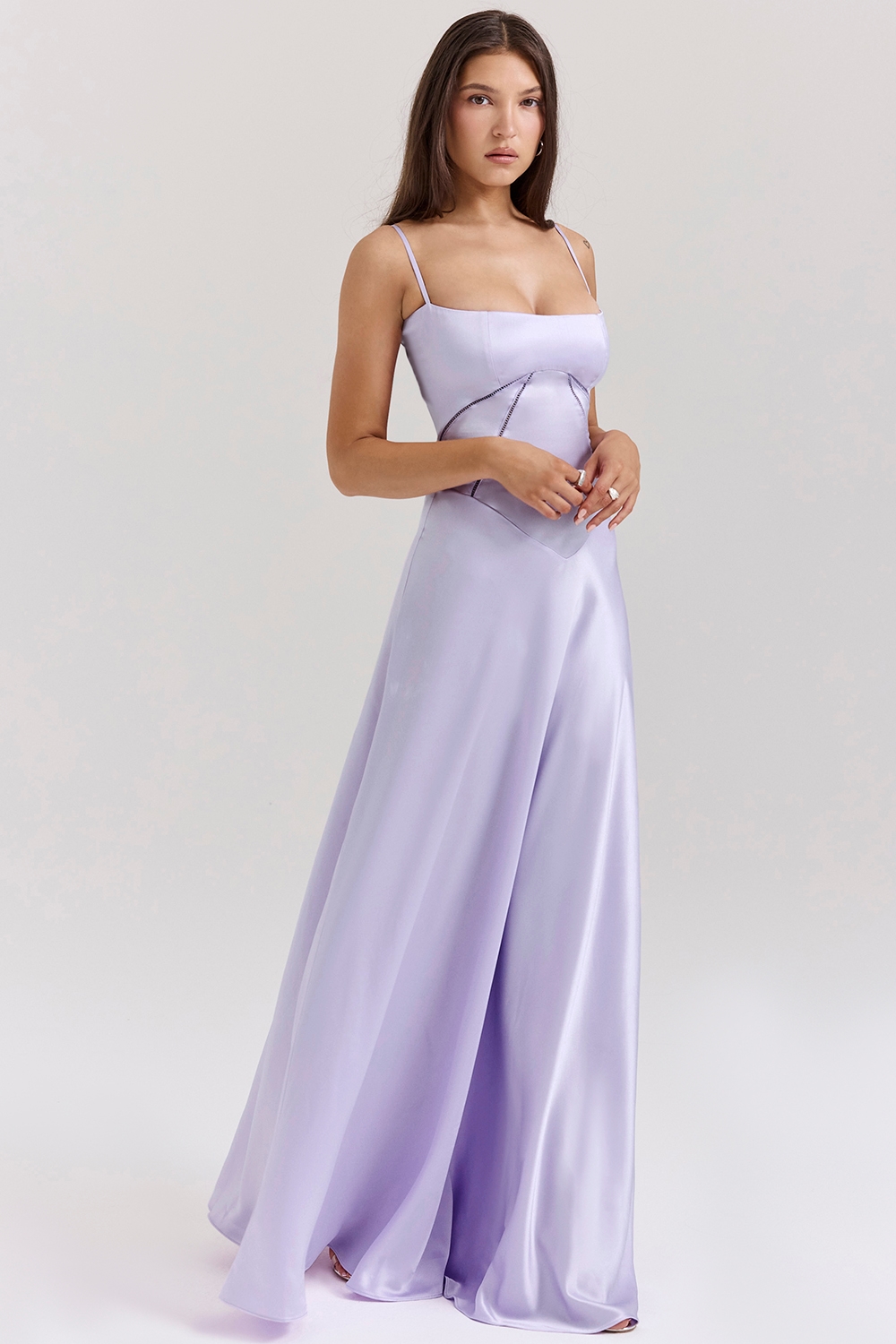 Anabella  Orchid Lace Up Maxi Dress — image 1