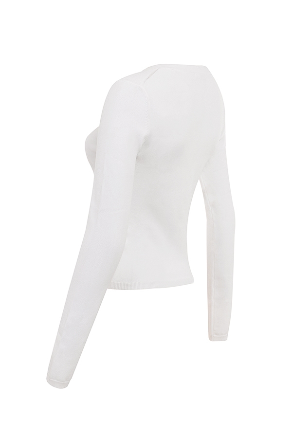 Riva  White Summer Knit Cardigan — image 9