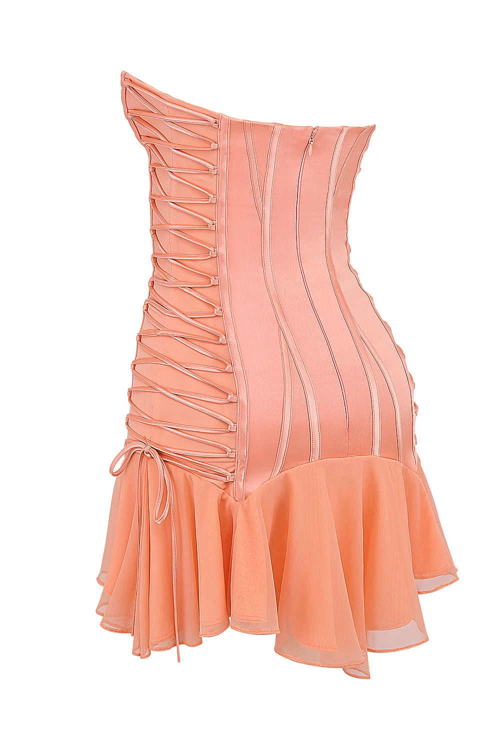 Sirena  Sorbet Satin Strapless Mini Dress — image 12