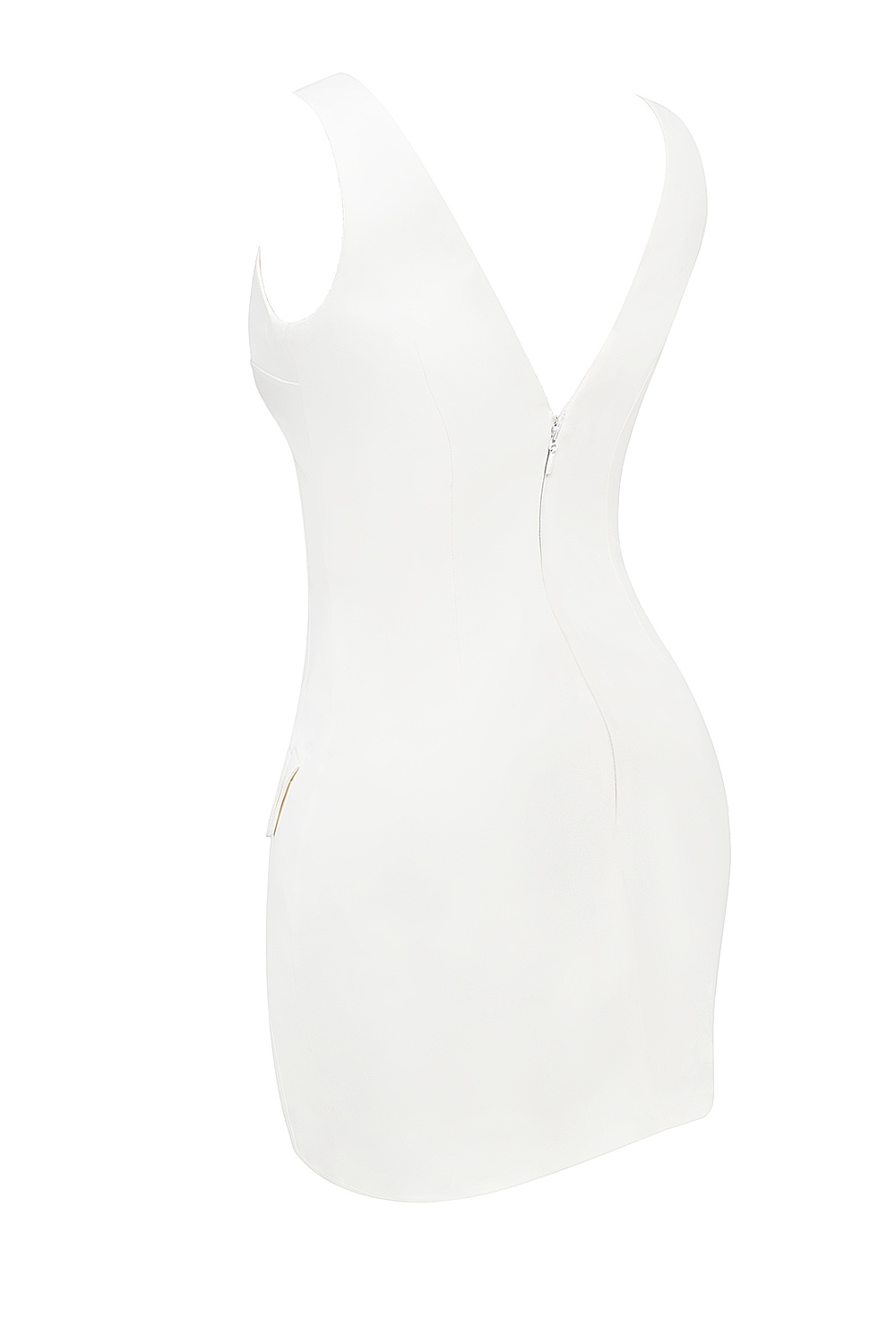 Olympia  White Plunge Mini Dress — image 11