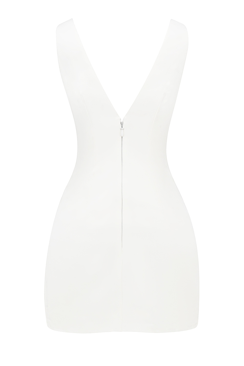 Olympia  White Plunge Mini Dress — image 12