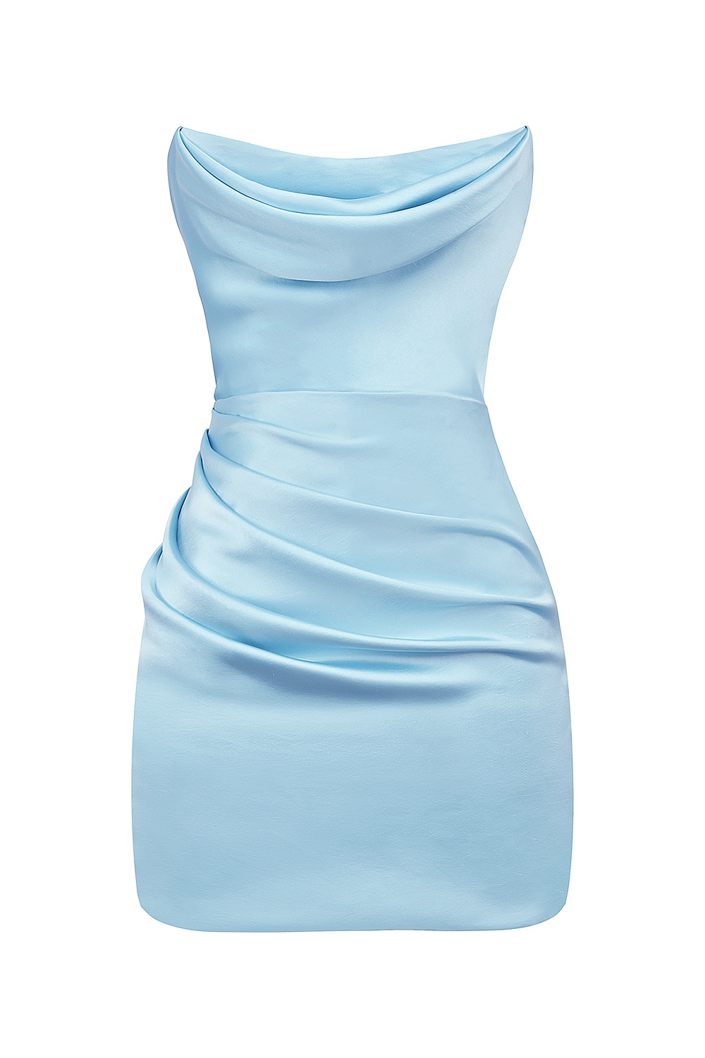 Odelle  Ocean Blue Strapless Mini Dress — image 9