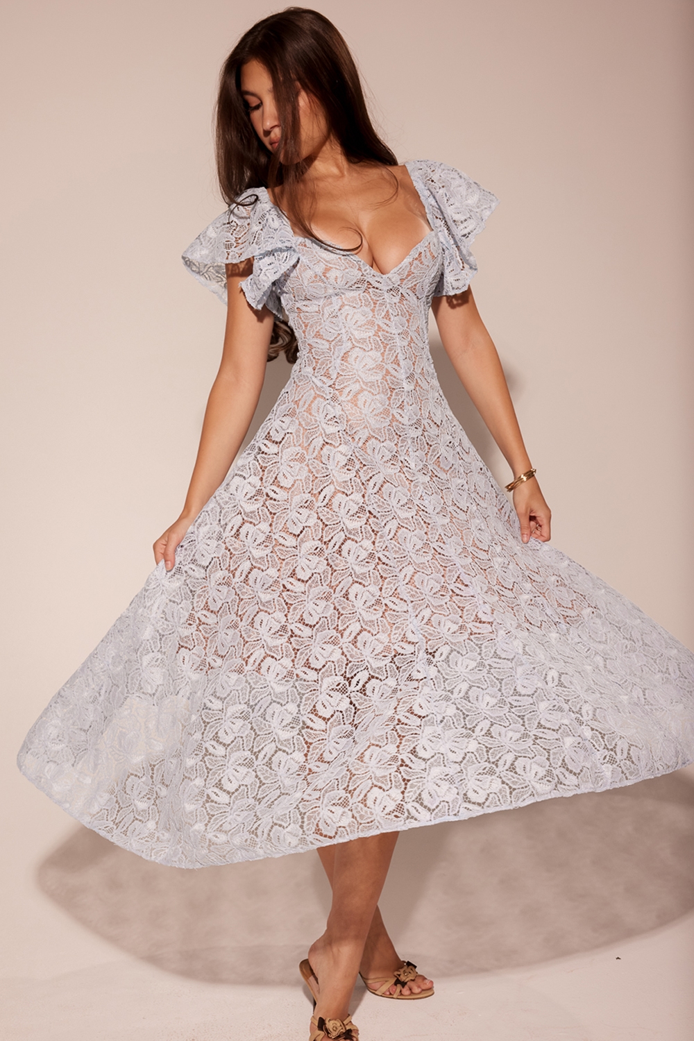 Austen  Bluebell Floral Lace Midi Dress — image 8
