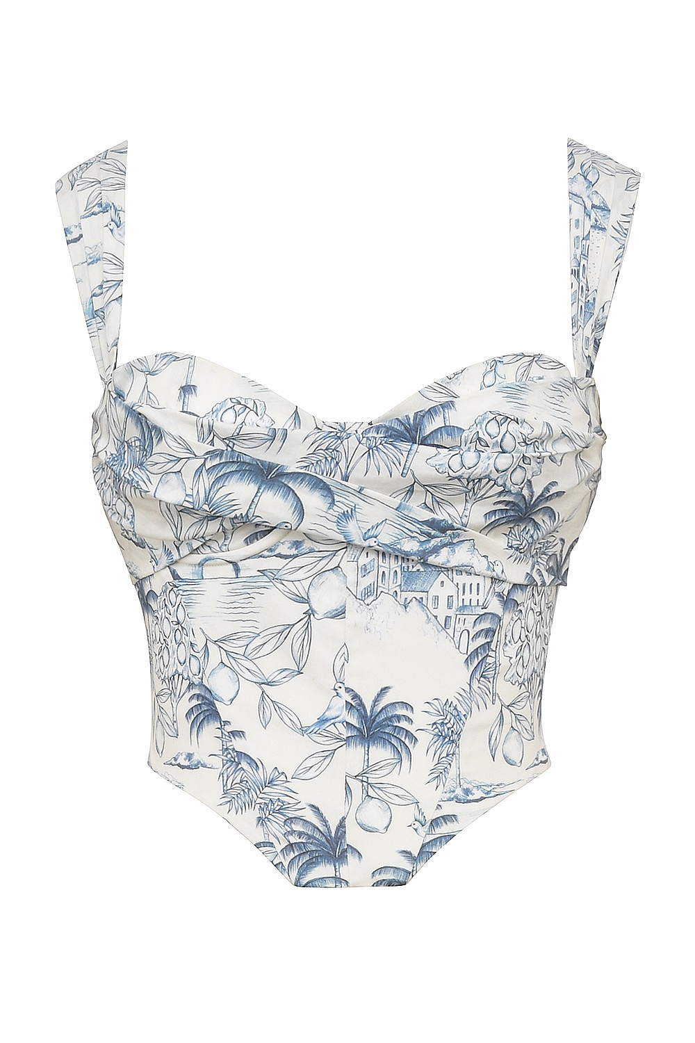 Mistress Rocks White Garden Print Draped Corset - SALE — image 11