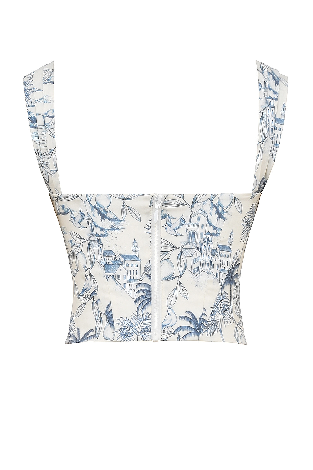 Mistress Rocks White Garden Print Draped Corset - SALE — image 13