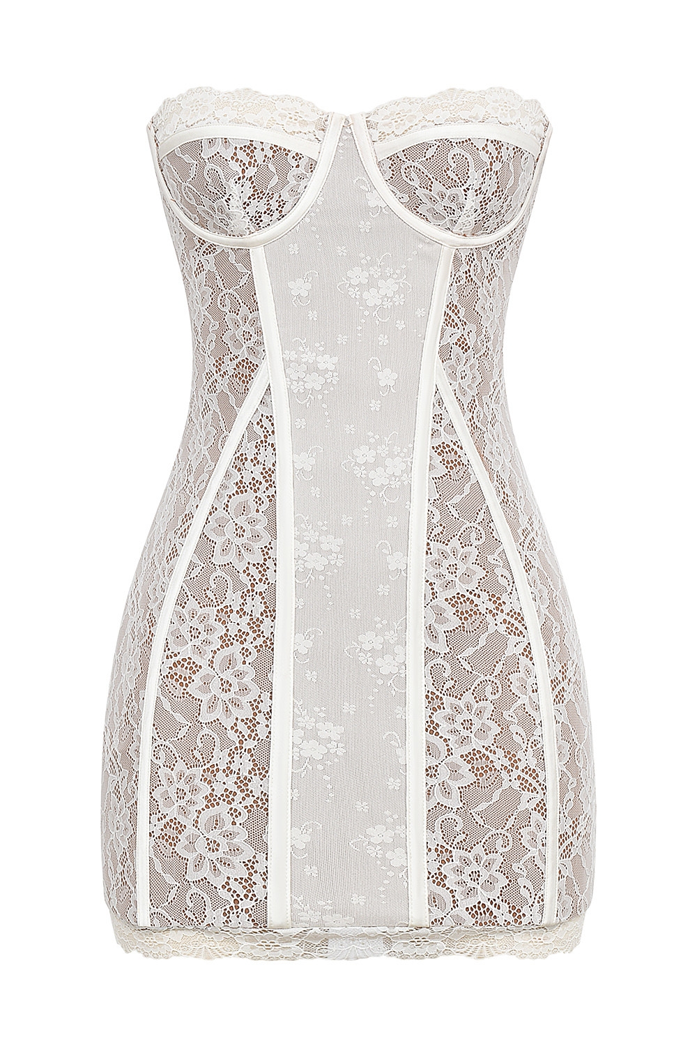 Mistress Rocks White Lace Underwired Mini Dress - SALE — image 10