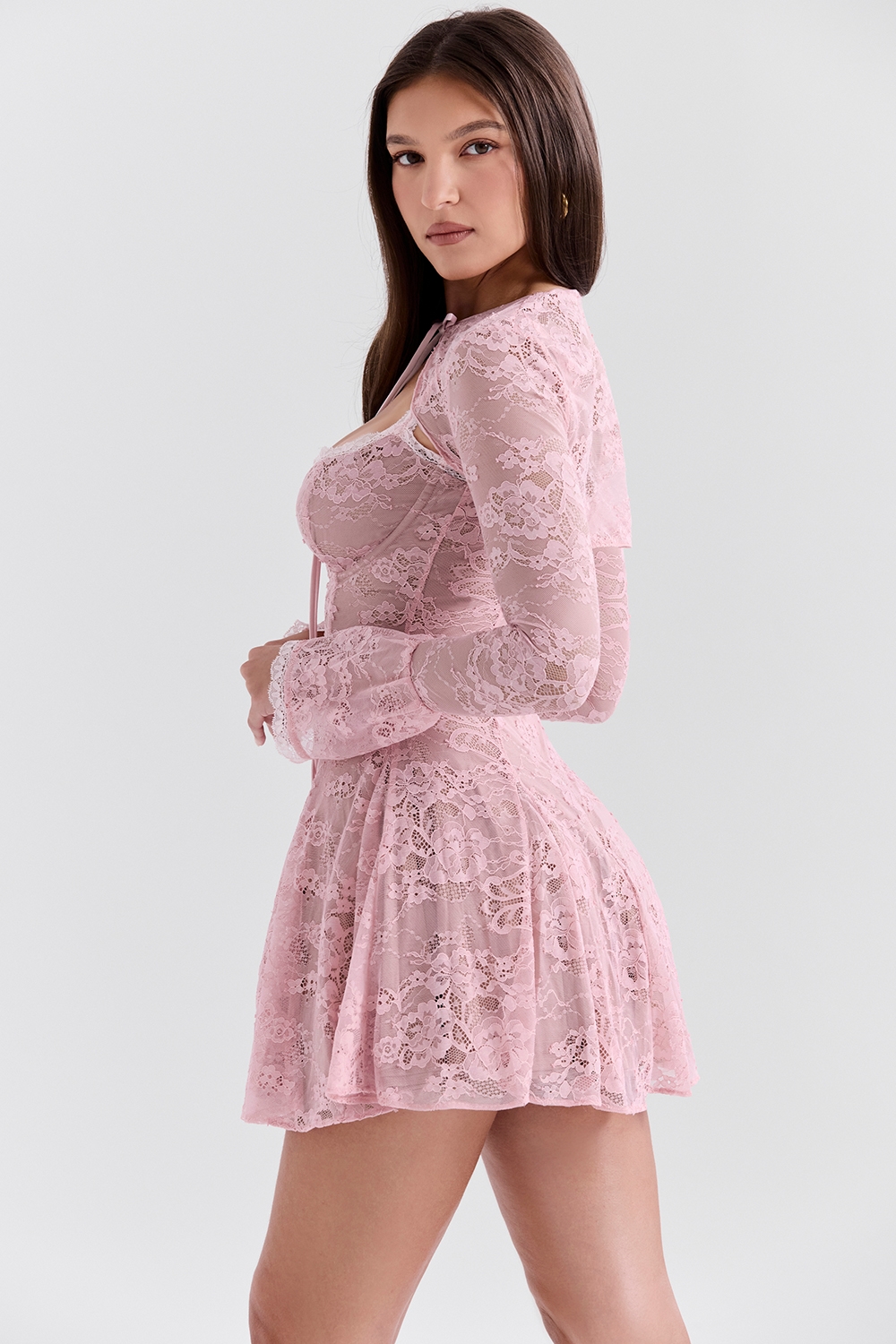 Alice  Perfectly Pink Lace Mini Dress — image 9