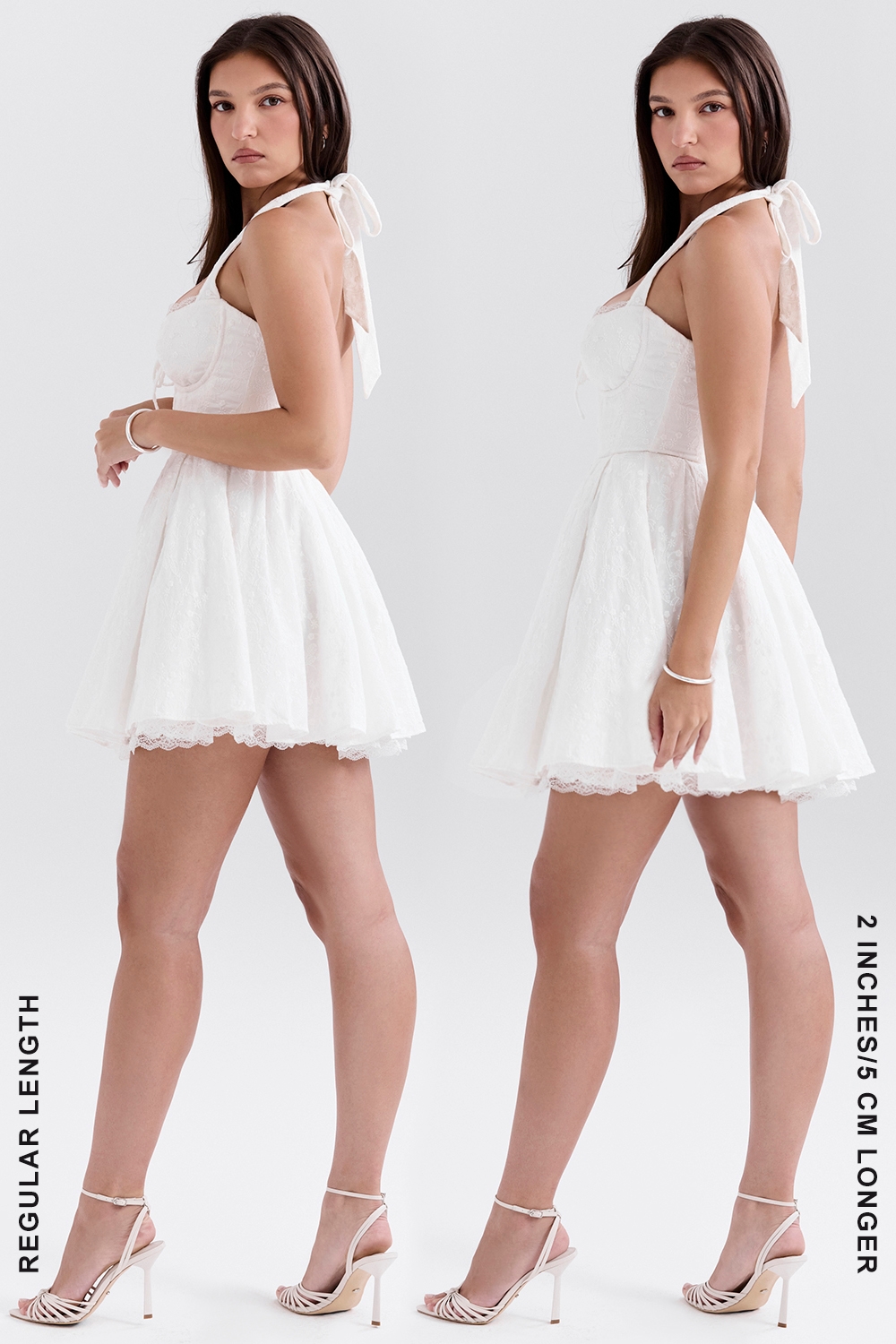 Harriet  White Broderie Anglais Halter Mini Dress — image 9