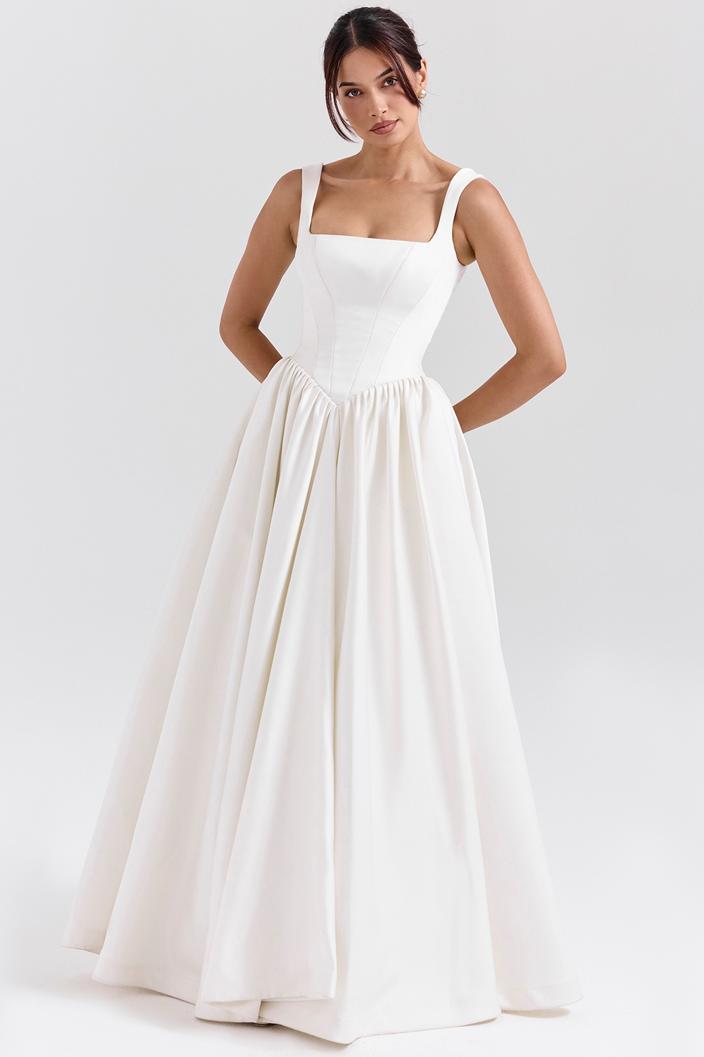 Lillianna  Ivory Italian Satin Corset Bridal Gown — image 3