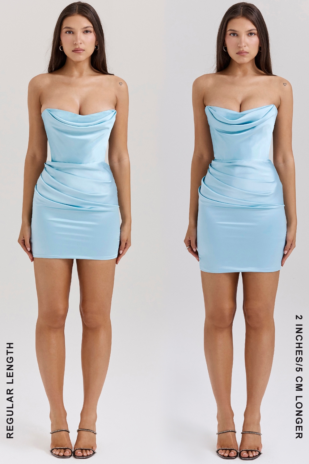 Odelle  Ocean Blue Strapless Mini Dress — image 7