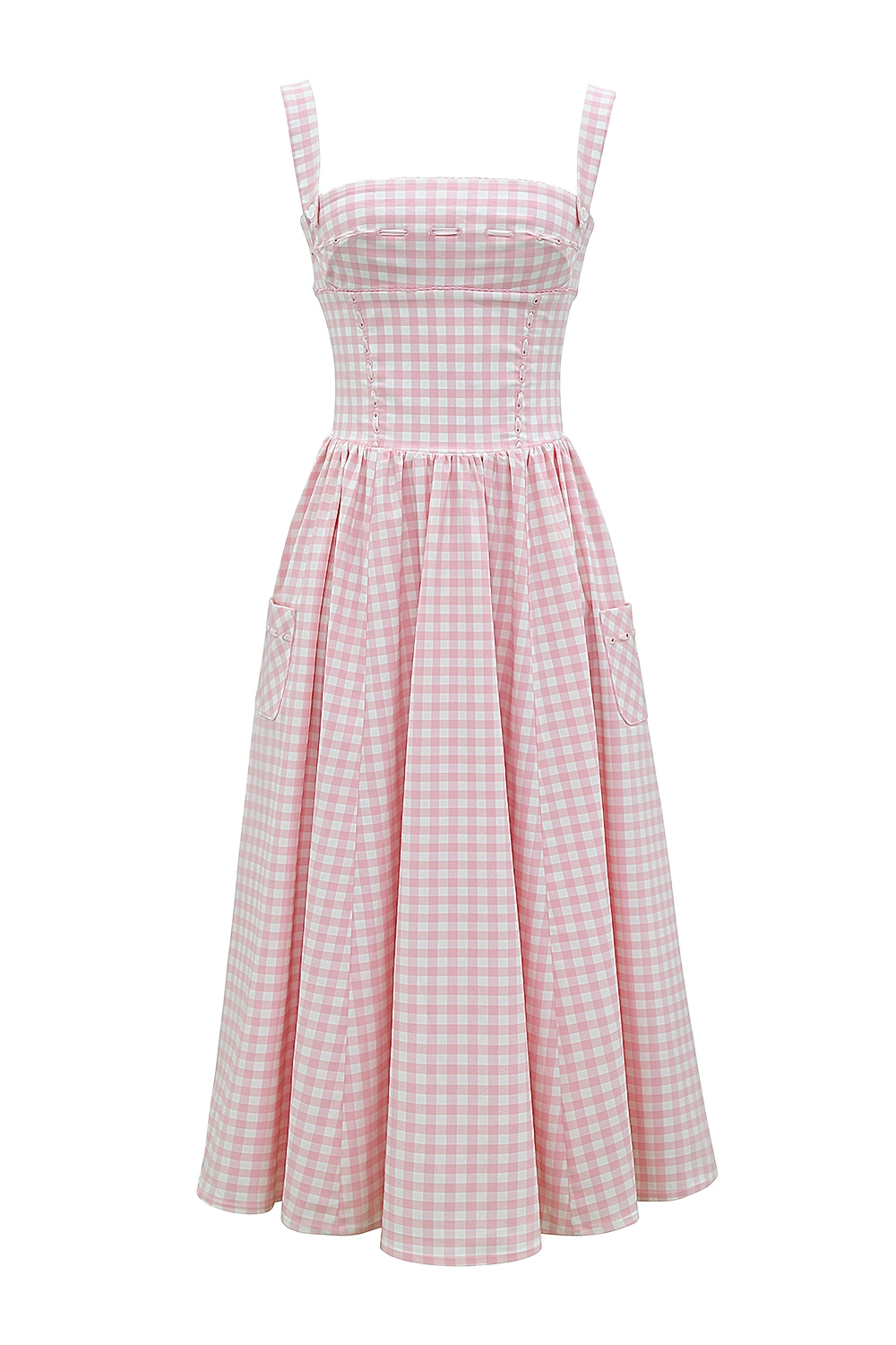 Vivien  Strawberry Shortcake Gingham Midi Sundress — image 10