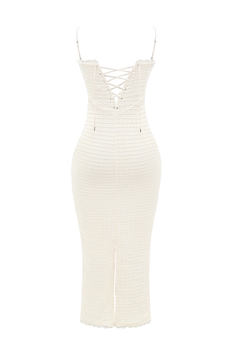 Elinor  Cream Tea Frill Lace Midi Dress — image 11