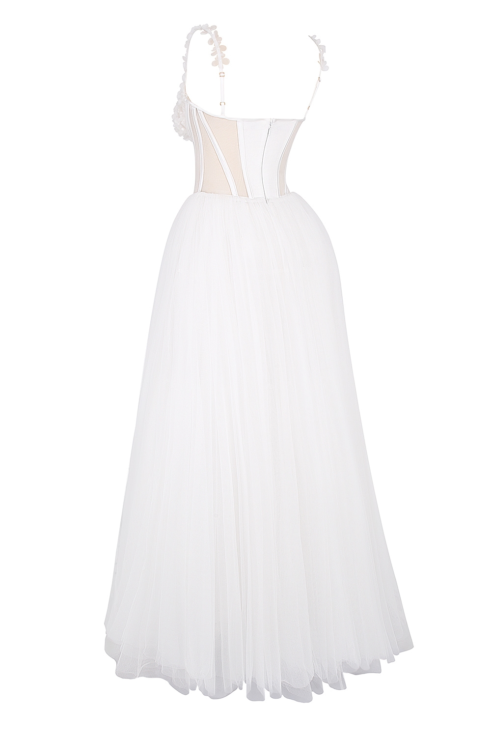 Nathalie  White Floral Lace Tulle Bridal Gown — image 13