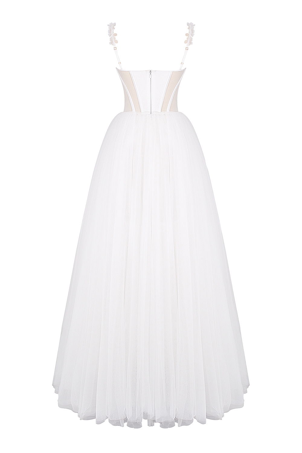 Nathalie  White Floral Lace Tulle Bridal Gown — image 14
