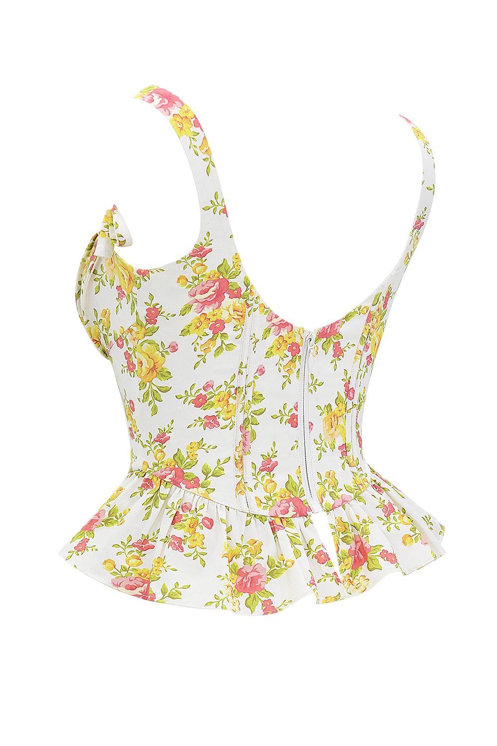 Gigou  Royal Rose Print Peplum Cotton Corset — image 9
